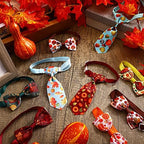 Sadnyy 50 Pcs Fall Dog Bow Ties Neckties Adjustable Collar, Thanksgiving - Image 7