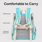 Cat Backpack Carrier for Small Dogs and Medium cat Puppy Kitten Bunny Pet Carrier Backpack Collapsible with Fully Ventilated Mesh with Safety Leash (LightGreen, 12.9" L x 10.62" W x 15.5" H - M)