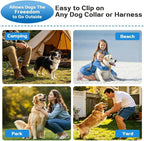 Dog Tie Out Cable - Chew Proof Steel Wire Lead - 360° Tangle Free Outdoor Leash for Pups - Dog Runner Cable for Small to Medium Dogs (Blue, 45lbs/10ft)