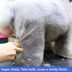 HASHIMOTO Straight Eraser Dog Grooming Scissors, 23 Teeth, 7.0 inch. | 80% Thinning Rate, Light Weight, Designed for Bulking off Coat Quickly. 440C Stainless Steel