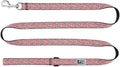 RC Pets Dog Leash | 6ft Leash with Durable Grip, Reflective Label & Accessory Ring | 3/4-Inch Wide, Soft Webbing | Rebel Red