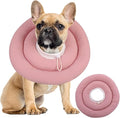 IDOMIK Dog Recovery Collar, Waterproof Soft Dog Cone After Surgery | Comfy Protective Elizabethan Collar Alternative for Dogs Cats, Adjustable Pet Neck Donut Cone Anti-Licking Wounds,Pink,L