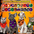 100 Pcs Large Halloween Dog Bandanas Bulk, Pet Costume Accessories - Image 5