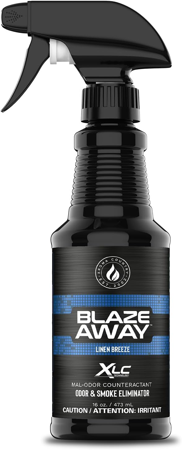 Blaze Away Linen Breeze Odor Eliminator Spray (16 Fl Oz) | Commercial Air Freshener • Professional-Strength • Long-Lasting • for Smoke, Pet, Bathroom, Vehicle, Hotel & Commercial Space