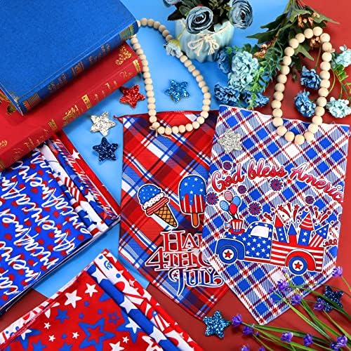 30Pcs 4th of July Dog Bandanas Bulk American Flag Pet Scarf Holiday Puppy Bandanas Washable Adjustable Patriotic Dog Bandana for 250th Anniversary Independence Day Sport Event Small Large Pet Grooming - Image 5