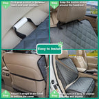 Waterproof Front Seat Cover Dog Car Seat Covers Nonslip and Full Protection with Side Flaps Fits Most Cars, Trucks, SUVs(Grey, 2Pack)