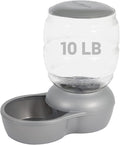 Petmate Replendish Pearl White 10 lb Dog Cat Feeder,Grey, Made in USA