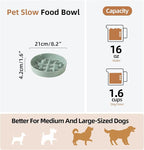Havniva Slow Feeder Dog Bowls, Ceramic Dog Bowl Slow Feeder for Fast Eater | 1.6 Cups Puzzle Dog Food Bowl, Slow Feeding Bowls for Medium Dogs, Non-Slip Rubber Base, Anti-Choking