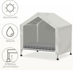 Elevated Dog House with Cushion, Stainless Steel Dog Tent, Medium Dogs | Sturdy Stainless Steel Frame, Waterproof Dog Shelter for Medium Dogs and Cats, Easy to Clean, Indoor and Outdoor Use