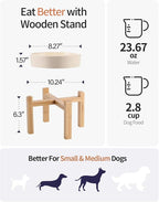 8.26 in Milk White Dog Bowl Slow Feeder Ceramic for Medium and Large Breed,Elevated/Raised Slow Feeding Dog Food Water Dish Heavy Weighted,Puzzle Eating Bowl Modern Maze Meteor
