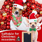 Sadnyy 86 Pcs Christmas Dog Bows Bandanas Neckties Bowties Hairpins Pets - Image 6
