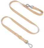 Wisedog Waterproof Dog Leash, Sand Color, 5 ft × 3/4 in | Adjustable, 2 Metal Swivel Hooks, Easy to Clean, For Small, Medium, Large breed Dogs