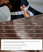 Genuine Leather Dog Collar 2.2 in Wide for Large Dogs Heavy Duty, BK-SL-S | Handcrafted,Stainless Steel Buckle and Alloy Studded,Soft Padded,Fashionable Daily Wear for Large Giant Breed,16.5-20.5 in