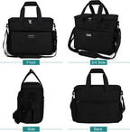 BAGLHER Dog Travel Bag, Airline Approved Pet Tote Organizer with Multi-Function Pockets, 2 X Food Storage Containers and 2 X Collapsible Bowls, Perfect Weekend Pet Travel Set for Dog, Cat Black