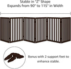 unipaws 120" Extra Wide Pet Gate and Pet Playpen Combination for Dog Cat | 36” Height Free Standing Dog Gate for Doorways, Stairs, Foldable Puppy & Room Divider, Indoor Use