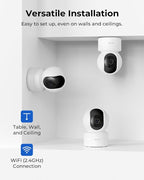IMILAB 2.5K Indoor Camera, Room Camera for Bedroom, Dog/Pet/Baby/Nanny Cam with Xiaomi Home App, 360° Pan & Tilt Home Security Cam, Night Vision, Two Way Audio, 2.4GHz WiFi (C21 2 Pack)