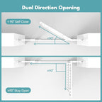 No Pawblems 55.1" Extra Tall Pet Gate, 29.9"-44.4" Wide Cat/Dog Gate, White | No Drilling Pressure Mounted, 1.37" Narrow Bar Spacing, Auto Close Tall Cat Gate for Doorway Hallway, One-Hand Operation