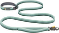Ruffwear, Roamer Lock Dog Leash, Hands-Free Waist Option, Auto-Locking Talon Clip, Shock-Absorbing Stretch, Padded Handle, Traffic Handle, Trail-Tough for Any Adventure, River Rock Green, 5.5'-7'