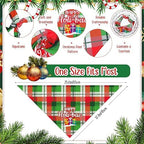 Abbylike 50 Pcs Christmas Plaid Dog Bandanas for Large Small Dog - Image 2