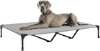 Veehoo Outdoor Elevated Dog Bed Large Sized Dogs, XXL Cooling Raised Dog Cots Beds Training Platform Off Ground Hammock with Breathable Mesh, No-Slip Feet, 59"x37.5", Grey | Off-ground training platform, portable camping hammock, breathable mesh, easy ...