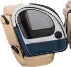 PetSafe Happy Ride Collapsible Travel Dog Crate | Mesh Sides for Ventilation, 2 Entry Doors, Removable Washable Fleece Pad Cover, Folds Flat for Storage, For Pets Up to 60 Lb