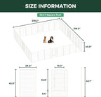 FXW Rollick Dog Playpen, Indoor, Yard & RV Camping, 45" H, 32 Panels | Easy setup, Heavy-duty, DIY layouts, for Large Dogs, Patented