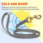 Viper Biothane K9 Working Dog Leash Waterproof Lead for Tracking Training Schutzhund Odor-Proof Long Line with Solid Brass Snap for Puppy Medium and Large Dogs 4ft, Battleship Gray