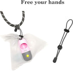 Dog Poop Bags Holder with LED Flashlight|Pet Waste Bags Dispenser for Leash|Doggie Potty Bags Container with Leak-proof Pet Trash Bags and Accessories (2 Holders 30 Bags, Pink)