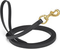 Viper Biothane K9 Working Dog Leash Waterproof Lead for Tracking Training Schutzhund Odor-Proof Long Line with Solid Brass Snap for Puppy Medium and Large Dogs, 10ft Black
