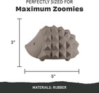 Barkbox Sven The Hedgie Super Chewer Dog Toy | Natural Rubber, Wacky Bounce & Rippled Texture | Durable Dog Toy for Aggressive Chewers, Medium to Large Dogs