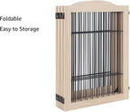 unipaws 132" Extra Wide Dog Gate and Pet Playpen with Walk Through Door