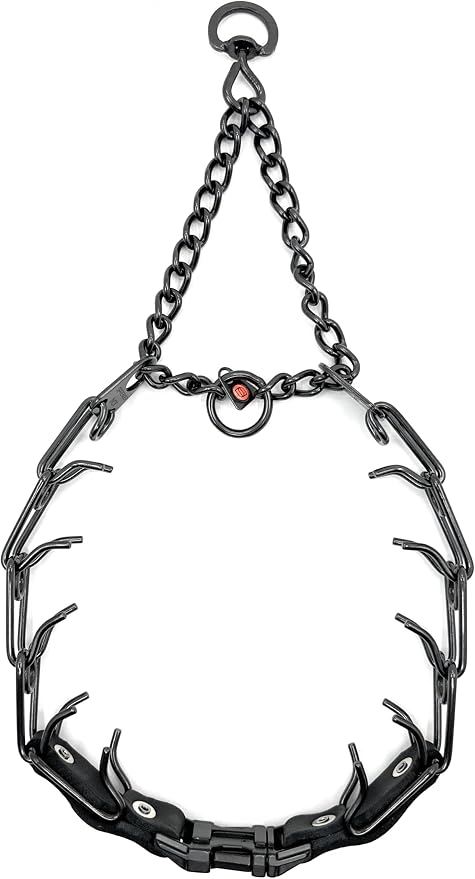 Herm Sprenger Prong Collar for Dogs Training – Quick Release Buckle & Swivel Ring for Easy Use – Made of Durable Steel Chrome Plated in Germany– 3.2mm Prongs for Large Dogs with 20-26" Neck