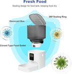 Automatic Cat Feeder, 4L Cat Food Dispenser with 10s Voice Recorder, Pet Feeder up to 8 Meals per Day, Timed Dog Feeder with Dry Food Sealed Ring