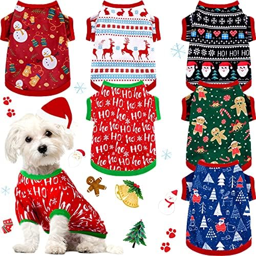 Saintrygo 6 Pieces Christmas Clothes for Dog, M (5.5-8.8lbs) by Saintrygo