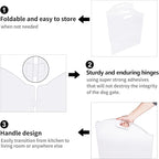 Clear Acrylic Freestanding Dog Gates for the House – Folding 3-Panel Pet Gates for Doorways, Indoor Stairs, and Hallways, Transparent Barrier for Dogs, Puppies, and Cats