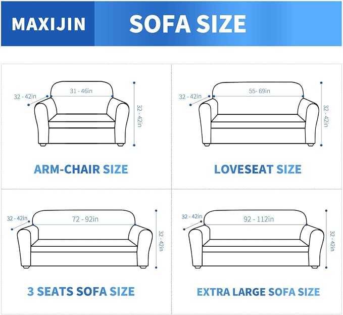 MAXIJIN Chair Covers for Living Room 1 Piece Stretch Sofa Chair Slipcovers with Arms (31"-46") Furniture Protector for Dog Pet Couch Armchair Cover (Chair, Diamond Pattern Gray)