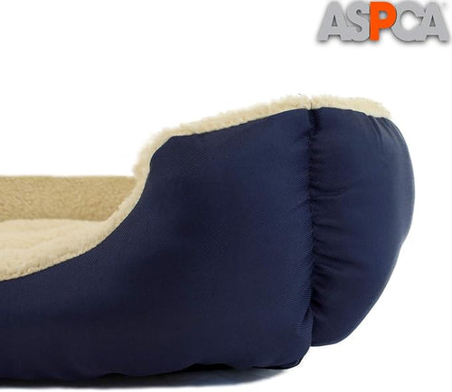 ASPCA Microtech Dog Bed, for Small to Medium Pets, Blue