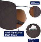 PureFit Reversible Quilted Oversized Recliner Sofa Cover, Water Resistant Furniture Protector, Washable Couch Cover with Elastic Straps for Kids, Dogs, Pets (Large, Chocolate/Beige) | Chocolate/Beige, Water Resistant Couch Protector, Washable Pet Couch...
