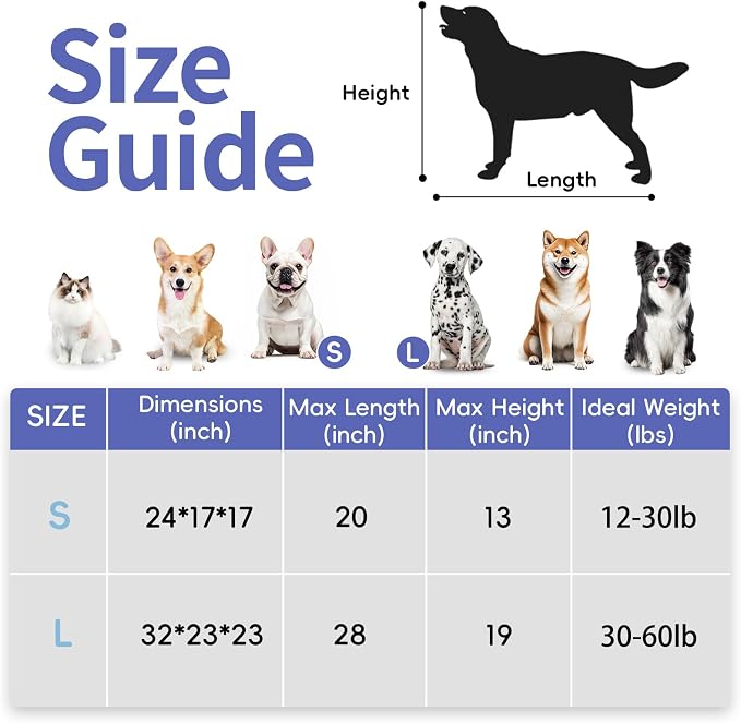 Petprsco Portable Dog Crates for Medium Dogs，32 inch Soft Travel Dog Crate | Collapsible Soft Dog Crate 32"x23"x23" for Medium/Large Dogs with Plush Mat, Fleece Blanket & Foldable Bowl, Indoor/Outdoor