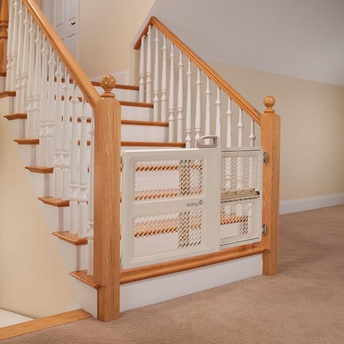 Safety 1st Baby Gates for Doorways, Pressure Mount Lift, Lock and Swing, Dog Gates, Hardware Gate for Stairs, Fits 28"-42" Wide