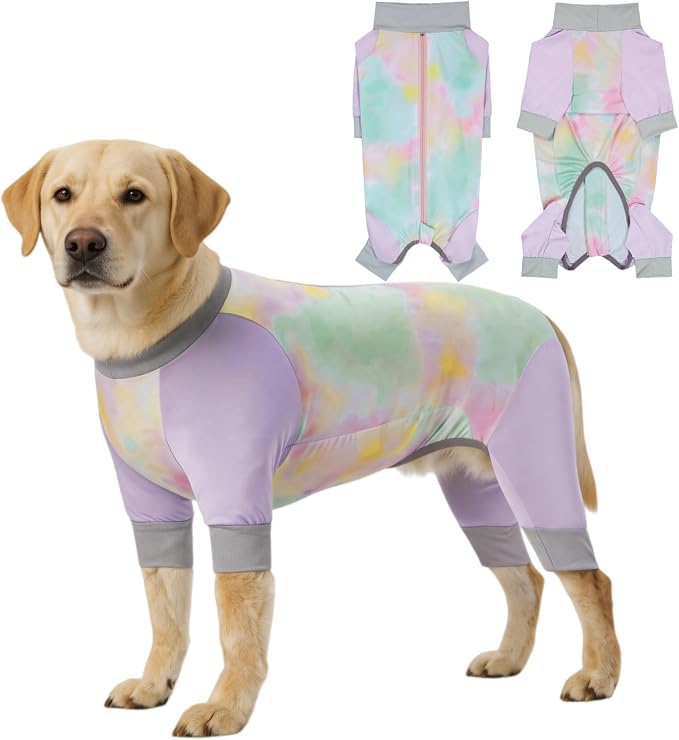 Dog Cooling Sun Protection Suit, Outdoor Fashion Onesie, UPF 50+ Lightweight Breathable Quick-Dry, Anti-Dirt & Anti-Shedding, Zipper Design for Easy Dressing Undressing (Lavender, XX-Large)