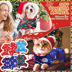 Xuniea 6 Pieces Christmas Pet Pajamas, Santa Snowman Tree Print,Small - Image 3