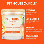 Pet House Candle Value Pack - Plant-Based/Soy, Long Lasting Odor-Fighting Candles, Mango Peach Scent
