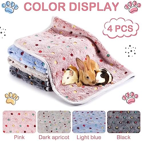 Reginary 4 Pcs Guinea Pig Fleece Cage Liners, Colorful Dot, 24 x 16 Inch - Image 6