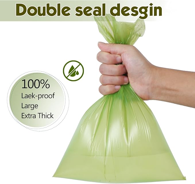 Dog Poop Bags Rolls: Large Leak Proof Hands Stay Clean Easy Tear 300 Count | Poop Bags for Dogs - Extra Thick Odor Control Waste Bags 13x9 in for Daily Dog Walking and Outdoor Cleanup (Multicolor)