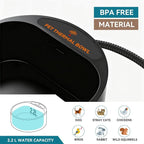Outdoor Heated Water Bowl for Dogs Cats, 2.2L Winter Heating Dog Water Bowl Smart Thermal for Outdoor Chickens Rabbits Birds, Black, Winter Clearance 2026, Limited Stock