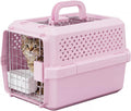 RIZZARI XS Pet Carrier for Small Cats & Dogs, Hard-Sided Travel Crate | Fits Pets Up to 10 lbs,Compact Travel Size,Secure Locking Door,Fresh Air Ventilation,Includes Food Bowl,Great for Vet Visits