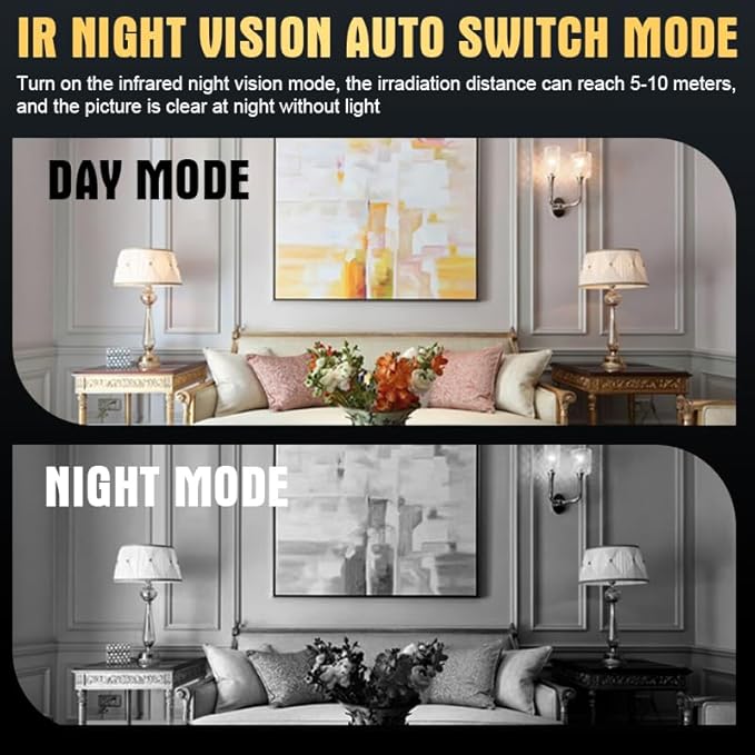 Mini Indoor Security Camera Wireless Home Small Outdoor WiFi Pet Cameras,2026 1440P HD Tiny Nanny Cam, Wide Angle,Night Vision,Home Indoor Outdoor Camara, No Need WiFi Camaras,For House Security