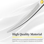 Dog Grooming Scissors, 7.5" Curved Shears, Premium Stainless Steel, Safety Rounded Tip & Ergonomic Symmetrical Handles for Dogs, Cats & Pet Trimming at Home