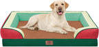 Comfort Expression Orthopedic Dog Bed for Extra Large Dogs with Bolster | Waterproof Dog Couch Bed with Washable Cover & Non-Slip Bottom, Supportive Egg Crate Foam XL Pet Bed, 42x30 Inch